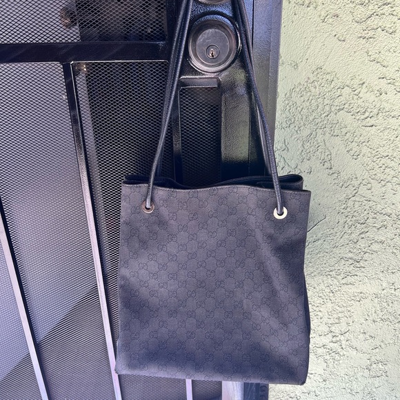 Authentic Gucci Black Canvas Tote Bag! - Picture 3 of 10